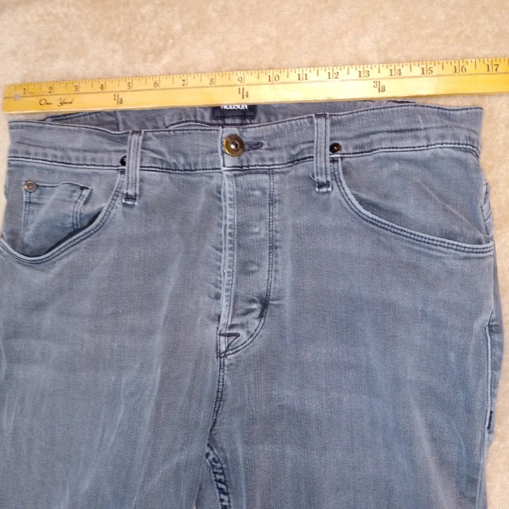 Hudson Men's Sartor Slouchy Skinny Button Fly Jeans Size 33x33 Black‎